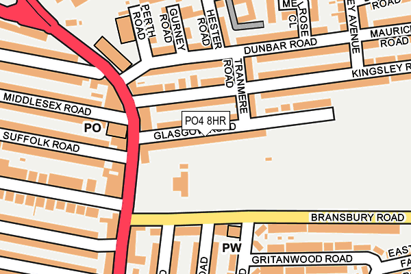 PO4 8HR map - OS OpenMap – Local (Ordnance Survey) PO4 8HR map - OS OpenMap – Local (Ordnance Survey)