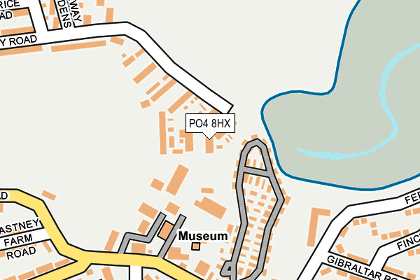 PO4 8HX map - OS OpenMap – Local (Ordnance Survey) PO4 8HX map - OS OpenMap – Local (Ordnance Survey)