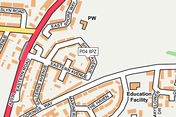PO4 8PZ map - OS OpenMap – Local (Ordnance Survey)