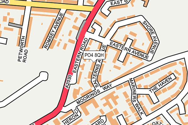 PO4 8QH map - OS OpenMap – Local (Ordnance Survey) PO4 8QH map - OS OpenMap – Local (Ordnance Survey)