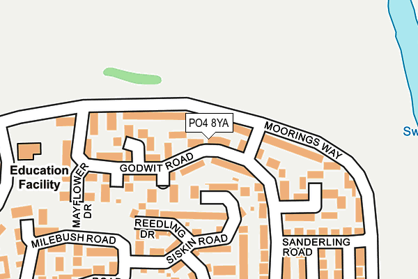 PO4 8YA map - OS OpenMap – Local (Ordnance Survey) PO4 8YA map - OS OpenMap – Local (Ordnance Survey)