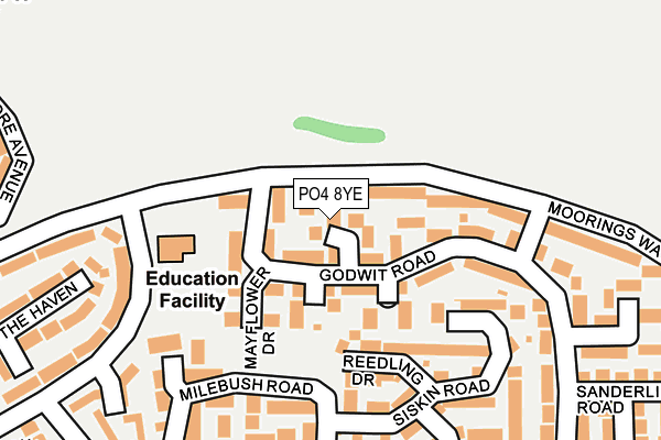 PO4 8YE map - OS OpenMap – Local (Ordnance Survey) PO4 8YE map - OS OpenMap – Local (Ordnance Survey)