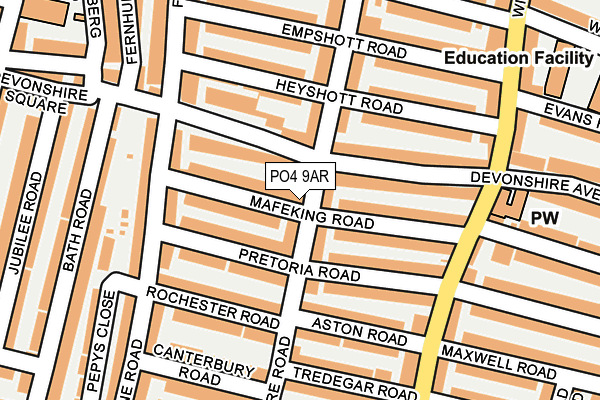 PO4 9AR map - OS OpenMap – Local (Ordnance Survey) PO4 9AR map - OS OpenMap – Local (Ordnance Survey)