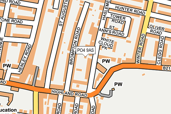 PO4 9AS map - OS OpenMap – Local (Ordnance Survey) PO4 9AS map - OS OpenMap – Local (Ordnance Survey)