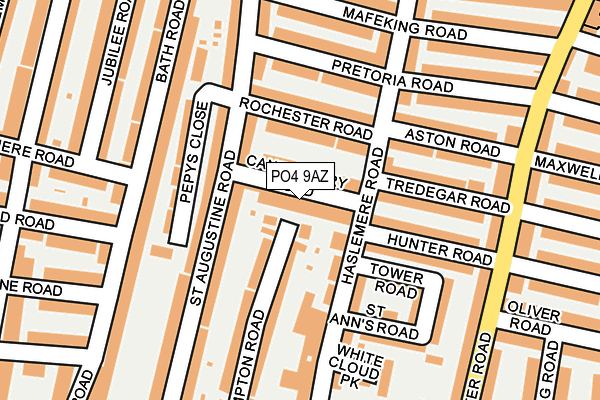 PO4 9AZ map - OS OpenMap – Local (Ordnance Survey) PO4 9AZ map - OS OpenMap – Local (Ordnance Survey)