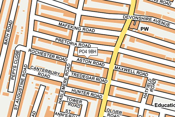 PO4 9BH map - OS OpenMap – Local (Ordnance Survey) PO4 9BH map - OS OpenMap – Local (Ordnance Survey)