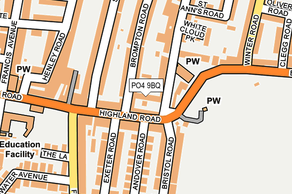 PO4 9BQ map - OS OpenMap – Local (Ordnance Survey) PO4 9BQ map - OS OpenMap – Local (Ordnance Survey)