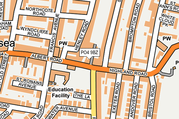 PO4 9BZ map - OS OpenMap – Local (Ordnance Survey) PO4 9BZ map - OS OpenMap – Local (Ordnance Survey)
