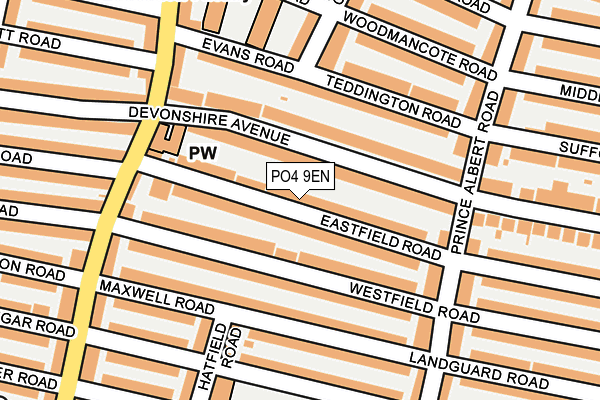PO4 9EN map - OS OpenMap – Local (Ordnance Survey) PO4 9EN map - OS OpenMap – Local (Ordnance Survey)