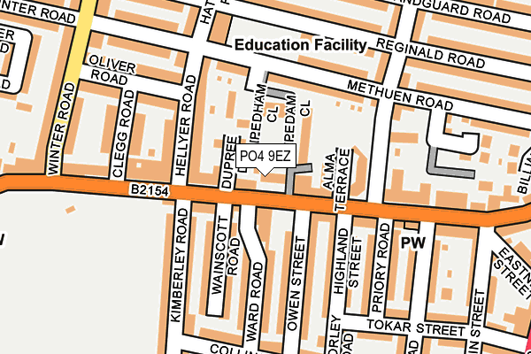 PO4 9EZ map - OS OpenMap – Local (Ordnance Survey)