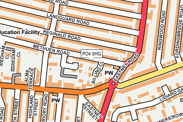 PO4 9HG map - OS OpenMap – Local (Ordnance Survey) PO4 9HG map - OS OpenMap – Local (Ordnance Survey)