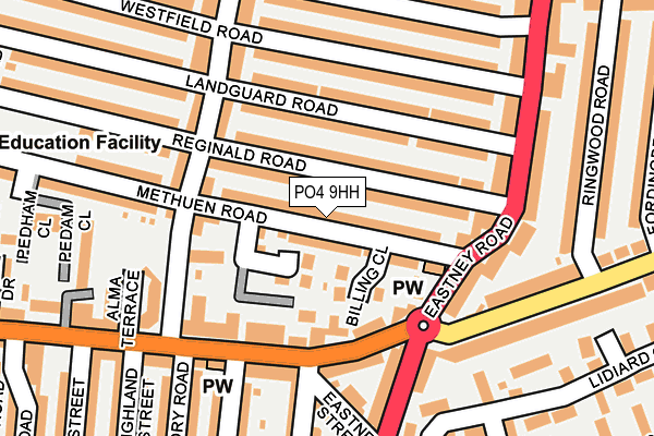 PO4 9HH map - OS OpenMap – Local (Ordnance Survey)