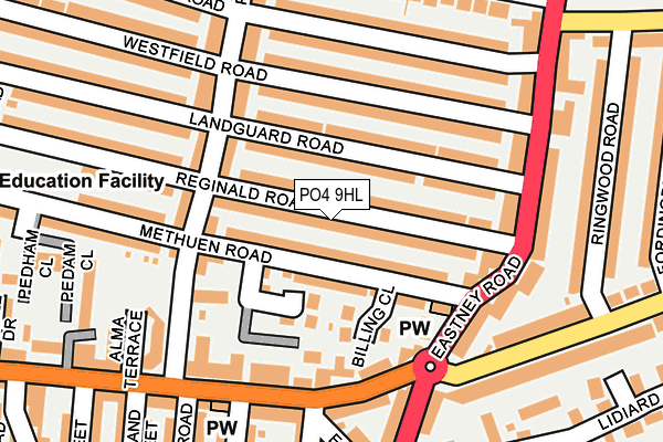 PO4 9HL map - OS OpenMap – Local (Ordnance Survey) PO4 9HL map - OS OpenMap – Local (Ordnance Survey)
