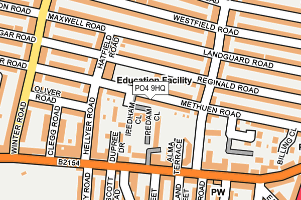 PO4 9HQ map - OS OpenMap – Local (Ordnance Survey) PO4 9HQ map - OS OpenMap – Local (Ordnance Survey)