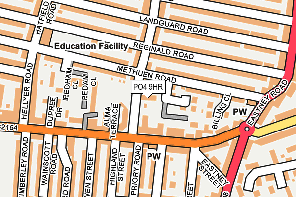 PO4 9HR map - OS OpenMap – Local (Ordnance Survey) PO4 9HR map - OS OpenMap – Local (Ordnance Survey)