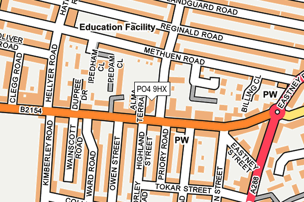 PO4 9HX map - OS OpenMap – Local (Ordnance Survey) PO4 9HX map - OS OpenMap – Local (Ordnance Survey)