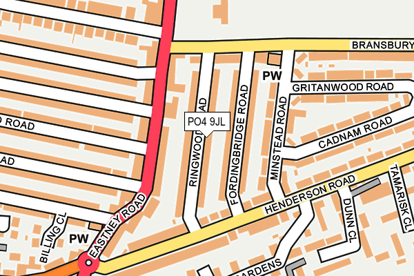 PO4 9JL map - OS OpenMap – Local (Ordnance Survey) PO4 9JL map - OS OpenMap – Local (Ordnance Survey)