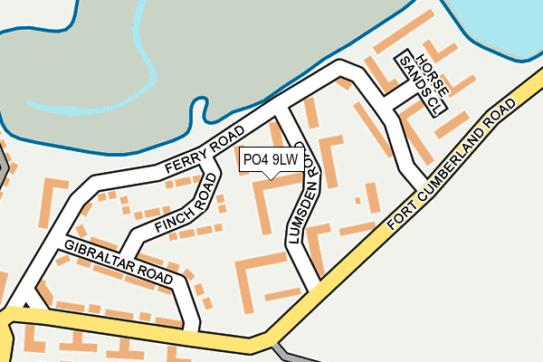 PO4 9LW map - OS OpenMap – Local (Ordnance Survey) PO4 9LW map - OS OpenMap – Local (Ordnance Survey)