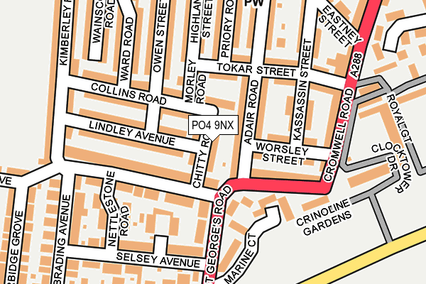 PO4 9NX map - OS OpenMap – Local (Ordnance Survey) PO4 9NX map - OS OpenMap – Local (Ordnance Survey)