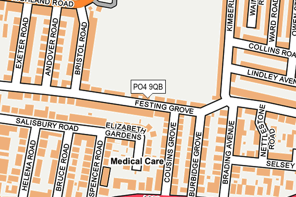PO4 9QB map - OS OpenMap – Local (Ordnance Survey)