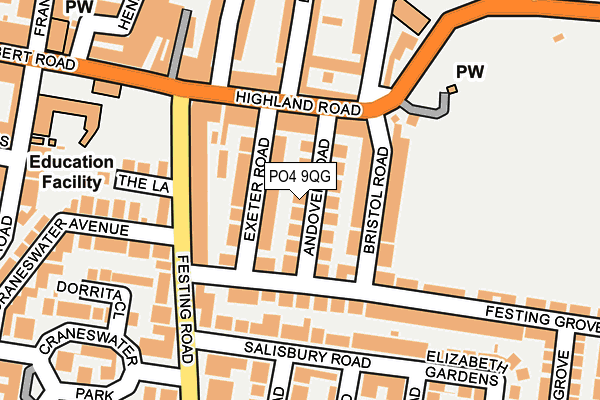 PO4 9QG map - OS OpenMap – Local (Ordnance Survey) PO4 9QG map - OS OpenMap – Local (Ordnance Survey)