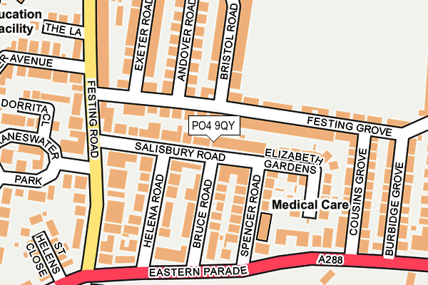 PO4 9QY map - OS OpenMap – Local (Ordnance Survey) PO4 9QY map - OS OpenMap – Local (Ordnance Survey)