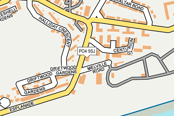 PO4 9SJ map - OS OpenMap – Local (Ordnance Survey) PO4 9SJ map - OS OpenMap – Local (Ordnance Survey)
