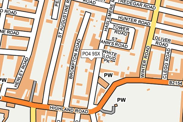 PO4 9SX map - OS OpenMap – Local (Ordnance Survey) PO4 9SX map - OS OpenMap – Local (Ordnance Survey)