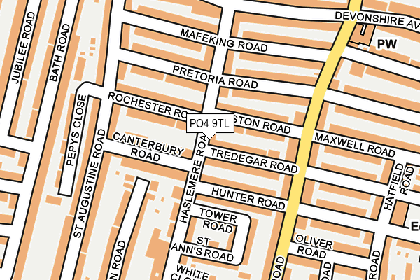 PO4 9TL map - OS OpenMap – Local (Ordnance Survey)