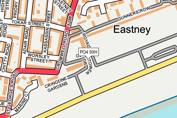 PO4 9XH map - OS OpenMap – Local (Ordnance Survey)