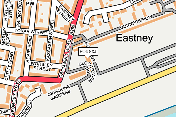 PO4 9XJ map - OS OpenMap – Local (Ordnance Survey) PO4 9XJ map - OS OpenMap – Local (Ordnance Survey)