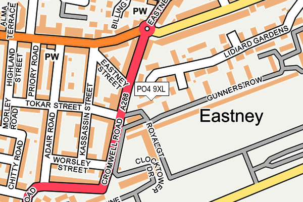 PO4 9XL map - OS OpenMap – Local (Ordnance Survey) PO4 9XL map - OS OpenMap – Local (Ordnance Survey)