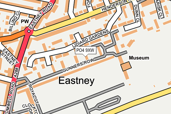 PO4 9XW map - OS OpenMap – Local (Ordnance Survey) PO4 9XW map - OS OpenMap – Local (Ordnance Survey)