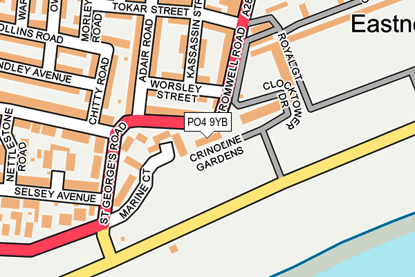 PO4 9YB map - OS OpenMap – Local (Ordnance Survey) PO4 9YB map - OS OpenMap – Local (Ordnance Survey)