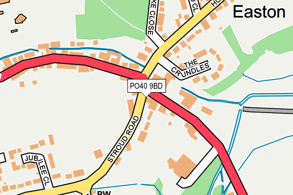 PO40 9BD map - OS OpenMap – Local (Ordnance Survey) PO40 9BD map - OS OpenMap – Local (Ordnance Survey)