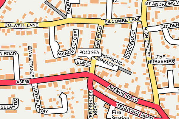 PO40 9EA map - OS OpenMap – Local (Ordnance Survey) PO40 9EA map - OS OpenMap – Local (Ordnance Survey)