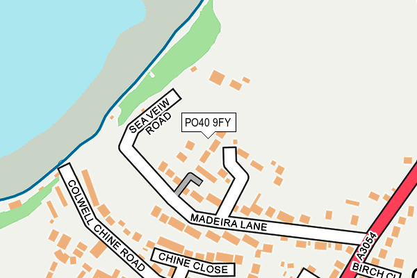 PO40 9FY map - OS OpenMap – Local (Ordnance Survey) PO40 9FY map - OS OpenMap – Local (Ordnance Survey)
