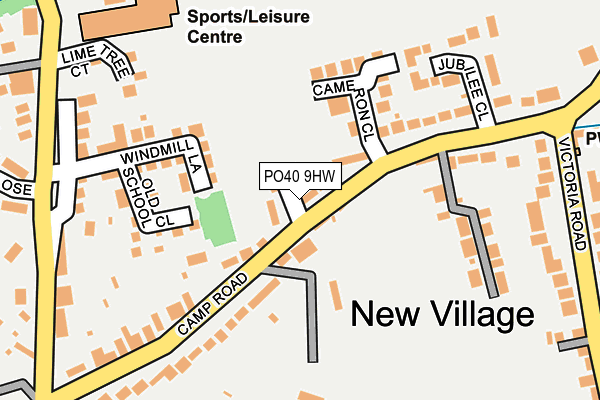 PO40 9HW map - OS OpenMap – Local (Ordnance Survey)