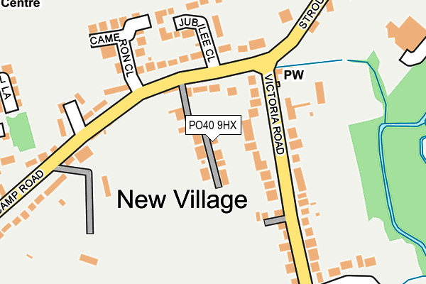 PO40 9HX map - OS OpenMap – Local (Ordnance Survey) PO40 9HX map - OS OpenMap – Local (Ordnance Survey)