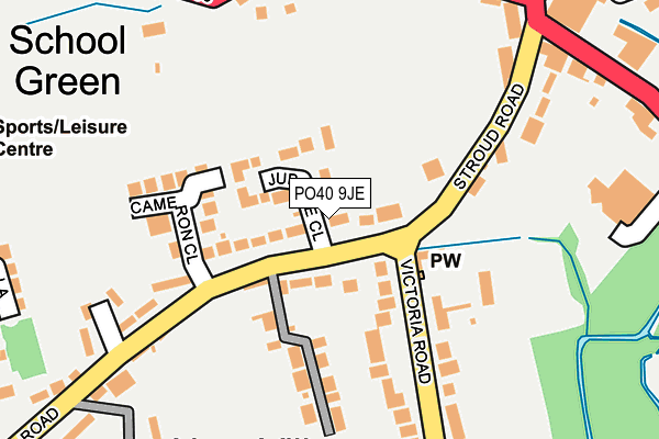 PO40 9JE map - OS OpenMap – Local (Ordnance Survey) PO40 9JE map - OS OpenMap – Local (Ordnance Survey)