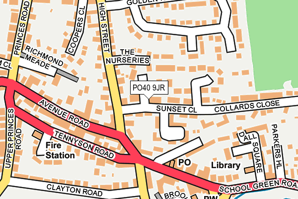 PO40 9JR map - OS OpenMap – Local (Ordnance Survey) PO40 9JR map - OS OpenMap – Local (Ordnance Survey)