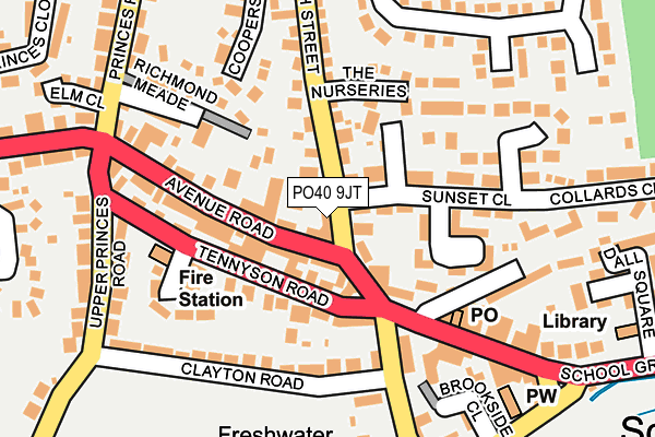 PO40 9JT map - OS OpenMap – Local (Ordnance Survey) PO40 9JT map - OS OpenMap – Local (Ordnance Survey)
