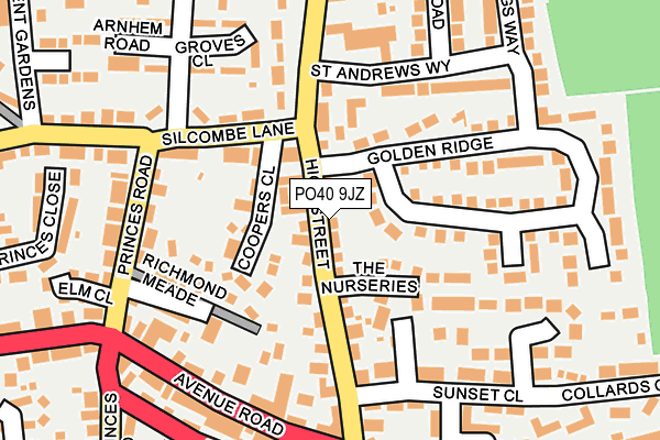 PO40 9JZ map - OS OpenMap – Local (Ordnance Survey) PO40 9JZ map - OS OpenMap – Local (Ordnance Survey)