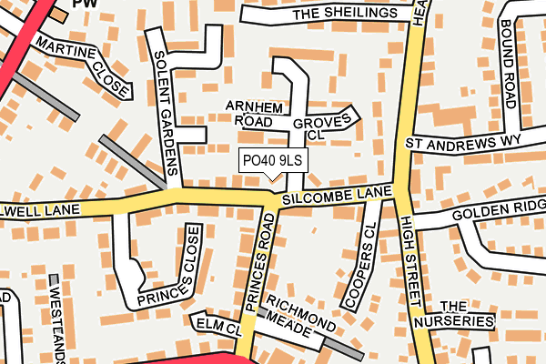 PO40 9LS map - OS OpenMap – Local (Ordnance Survey) PO40 9LS map - OS OpenMap – Local (Ordnance Survey)