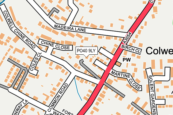 PO40 9LY map - OS OpenMap – Local (Ordnance Survey) PO40 9LY map - OS OpenMap – Local (Ordnance Survey)