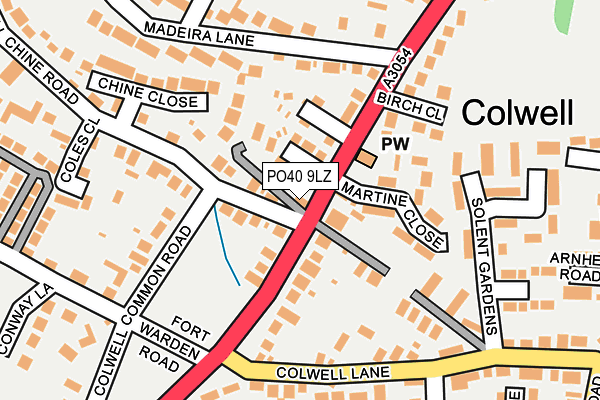 PO40 9LZ map - OS OpenMap – Local (Ordnance Survey) PO40 9LZ map - OS OpenMap – Local (Ordnance Survey)
