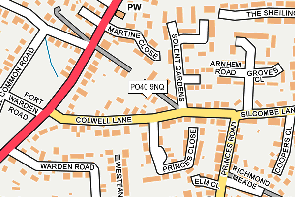 PO40 9NQ map - OS OpenMap – Local (Ordnance Survey) PO40 9NQ map - OS OpenMap – Local (Ordnance Survey)