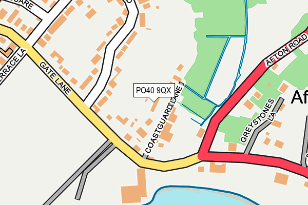 PO40 9QX map - OS OpenMap – Local (Ordnance Survey) PO40 9QX map - OS OpenMap – Local (Ordnance Survey)