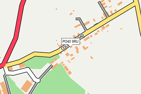 PO40 9RU map - OS OpenMap – Local (Ordnance Survey) PO40 9RU map - OS OpenMap – Local (Ordnance Survey)