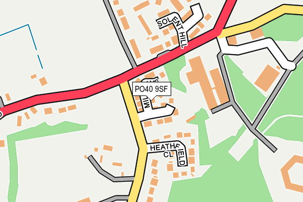 PO40 9SF map - OS OpenMap – Local (Ordnance Survey) PO40 9SF map - OS OpenMap – Local (Ordnance Survey)